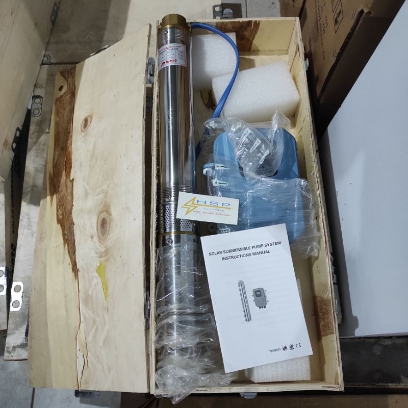 Pompa tenaga surya/submersible solar pump inoto 4SS 0.5-1hp