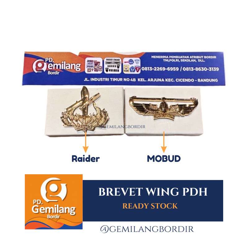 BREVET WING PDH TNI-AD | Raider - Mobud | Brevet wing PDH TNI