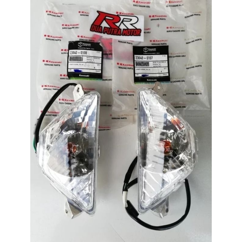lampu sein sen riting depan assy original ori kawasaki ninja 250 fi 250fi 4 tak