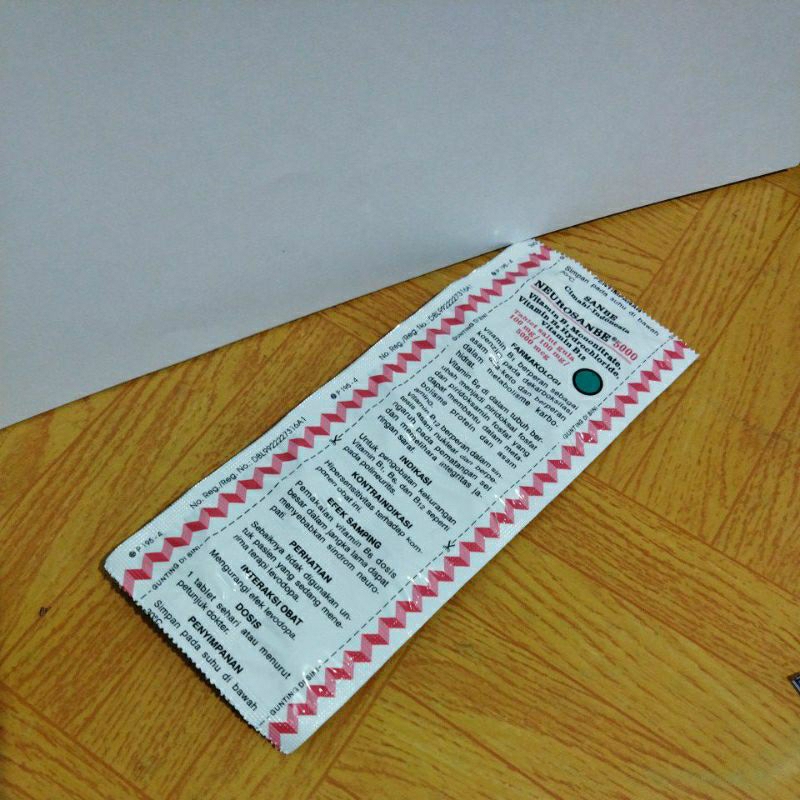 NEUROSANBE 5000 (gangguan sistem saraf tepi/perifer,defisiensi Vit B1)