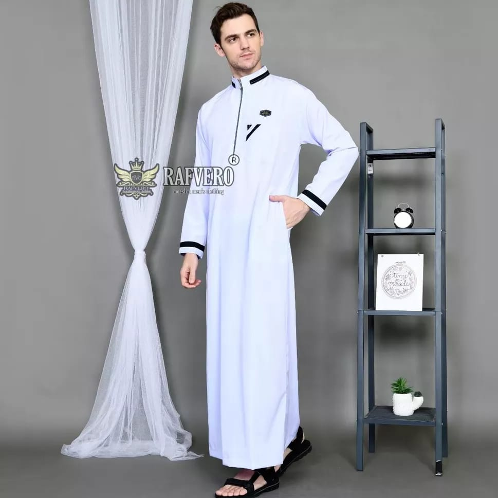 jubah pria altaan motif list gamis  dewasa pria-gamis pria dewasa- baju muslim model gamis/jubah