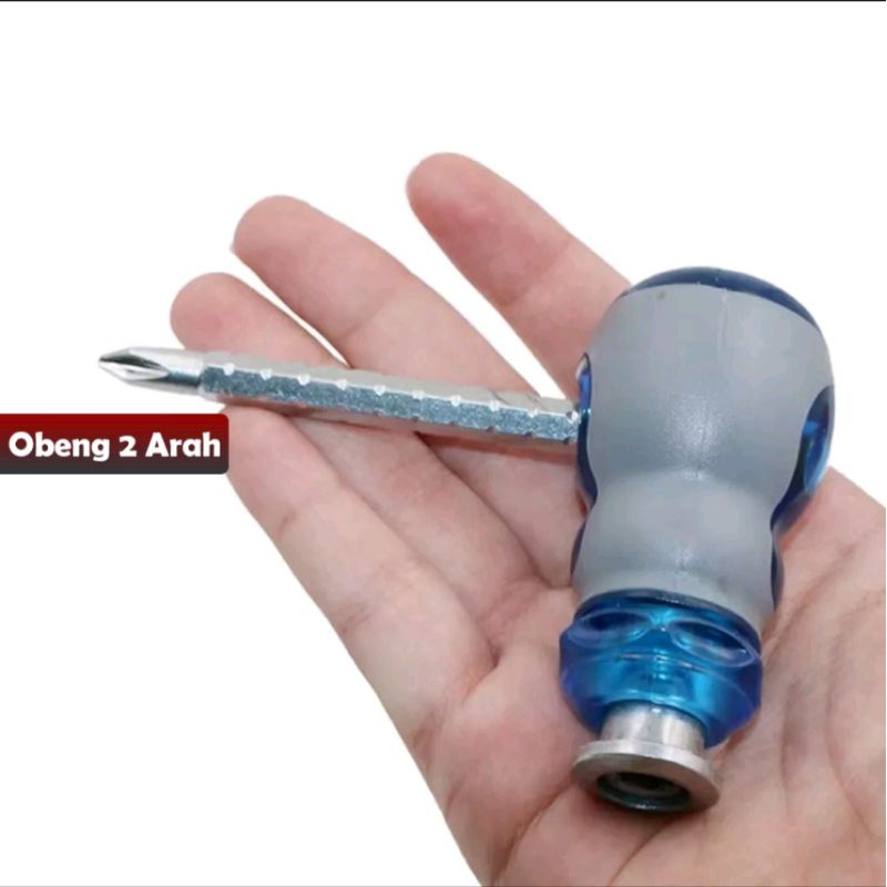 Obeng Bolak Balik Magnet Obeng Cebol Fleksibel ( Obeng Mini )