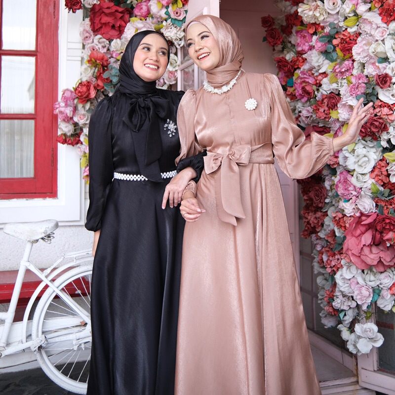 Ounadoutfit BARBIE dress luxury shimer premium / dress kondangan muslim / dress pesta wanita / dress shimer polos