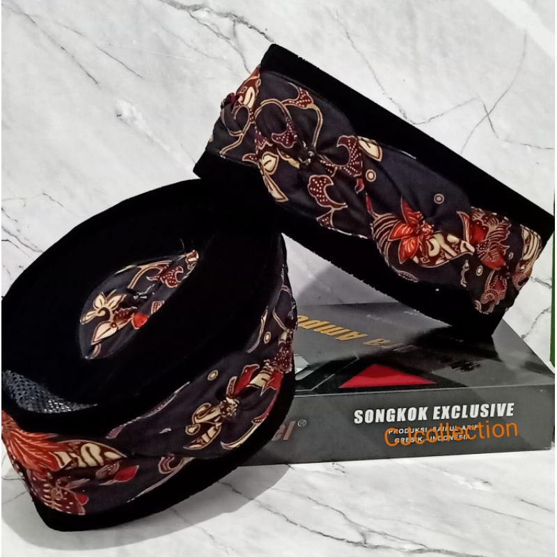 PECI SONGKOK KEMBANG KOL/MOTIF BATIK,new arival/SONGKOK BETAWI