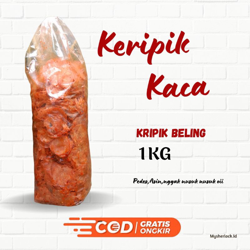 

Keripik Kaca Pedas Kiloan 1KG Kripca Pedas Daun Jeruk Renyah Murah