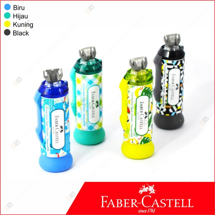 

Correction Tape Faber Castell 2 in1 with Eraser + 1 Refill - QDR F1695
