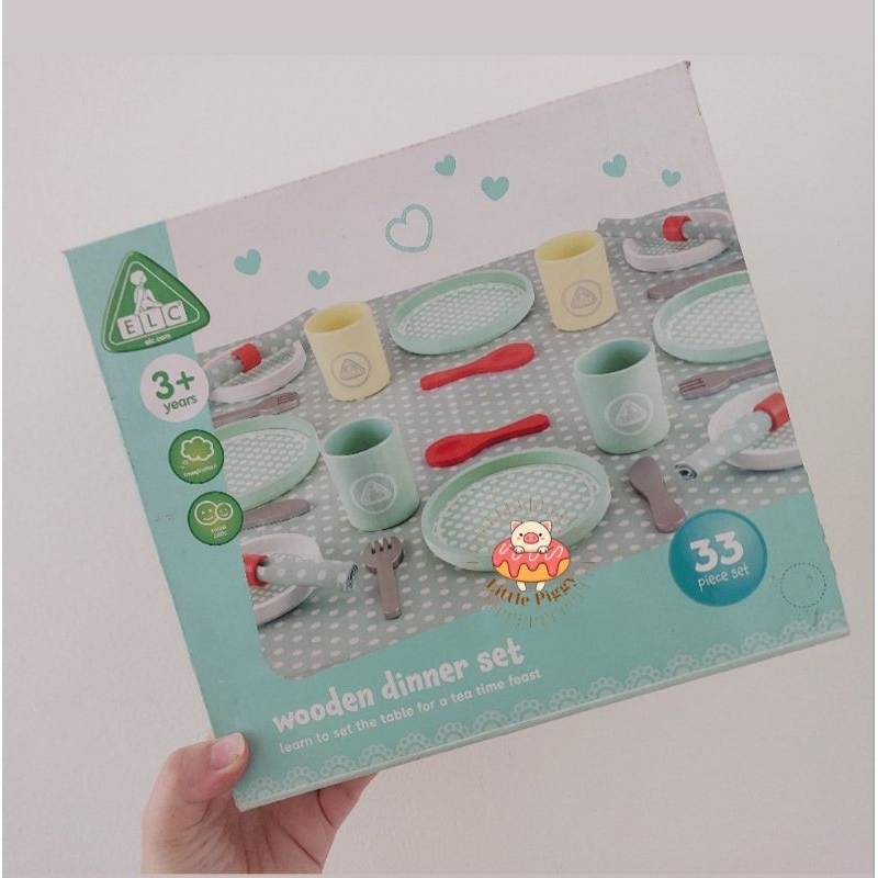 ELC wooden dinner playset mainan masak
