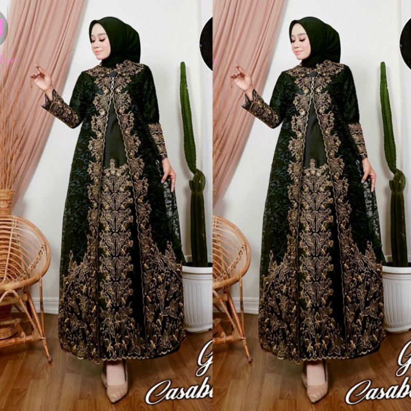BEST SELLER//GAMIS BORDIR PREMIUM SIZE M-JUMBO(LD 120CM)//GAMIS CASABLANKA//SERAGAMAN KELUARGA//BAJU