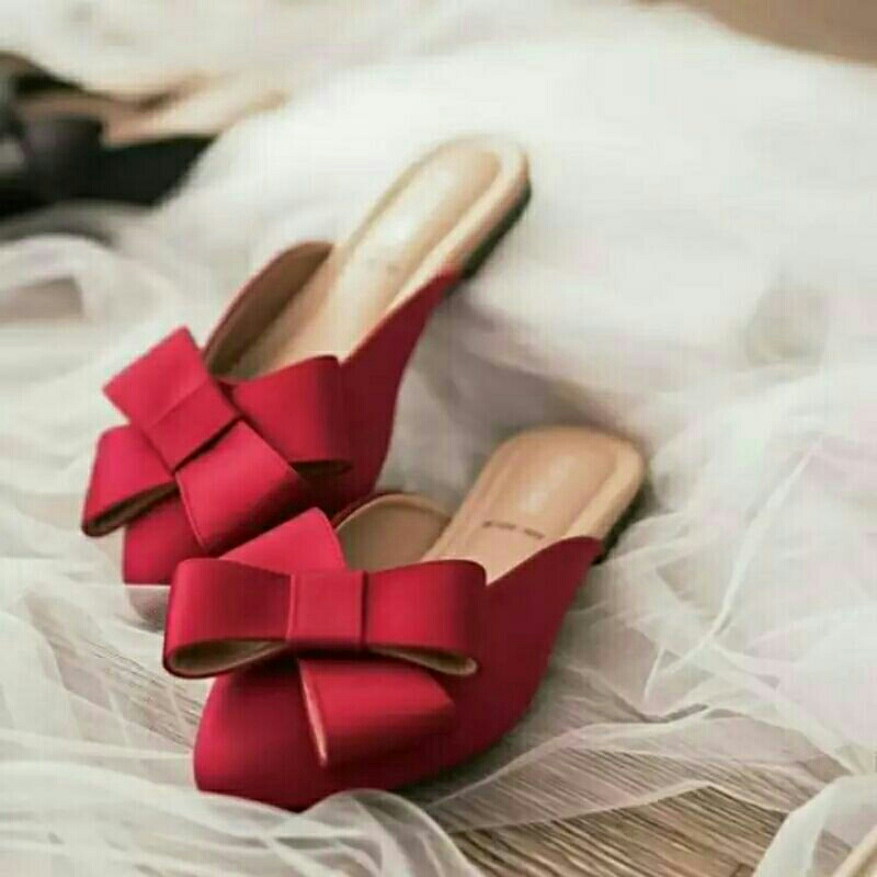 Sandal Wanita Teplek Pita Merah