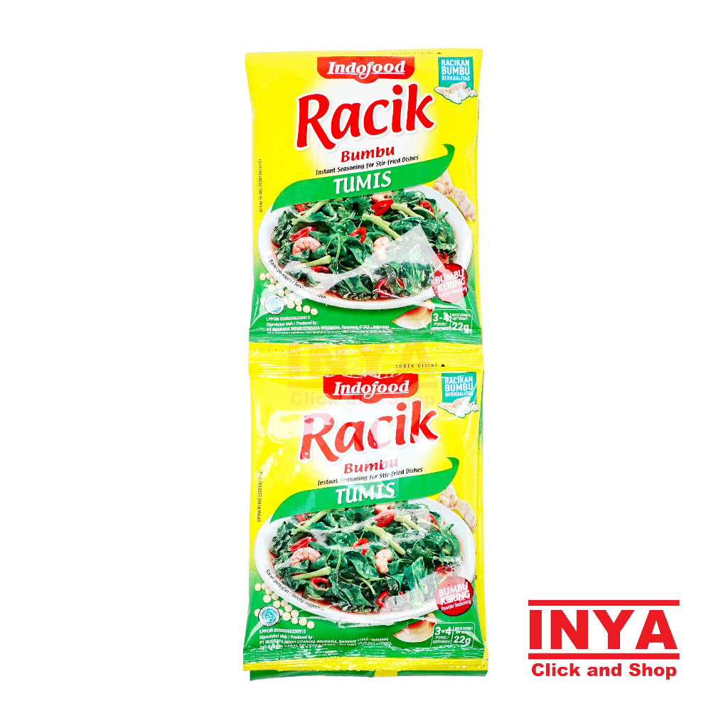 

Racik Bumbu Tumis 1 Renceng 10x22gr Indofood - Instant Seasoning