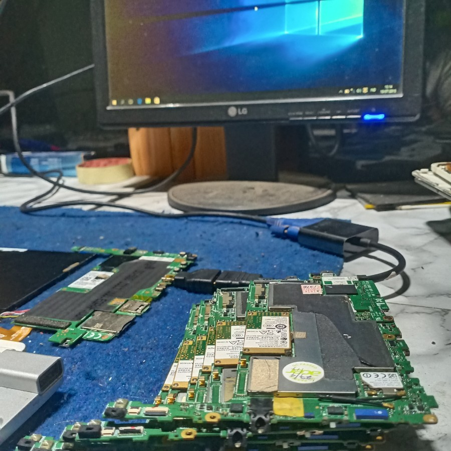 mesin acer iconia W510 w511 tess pakek hdmi mini ke monitor normal