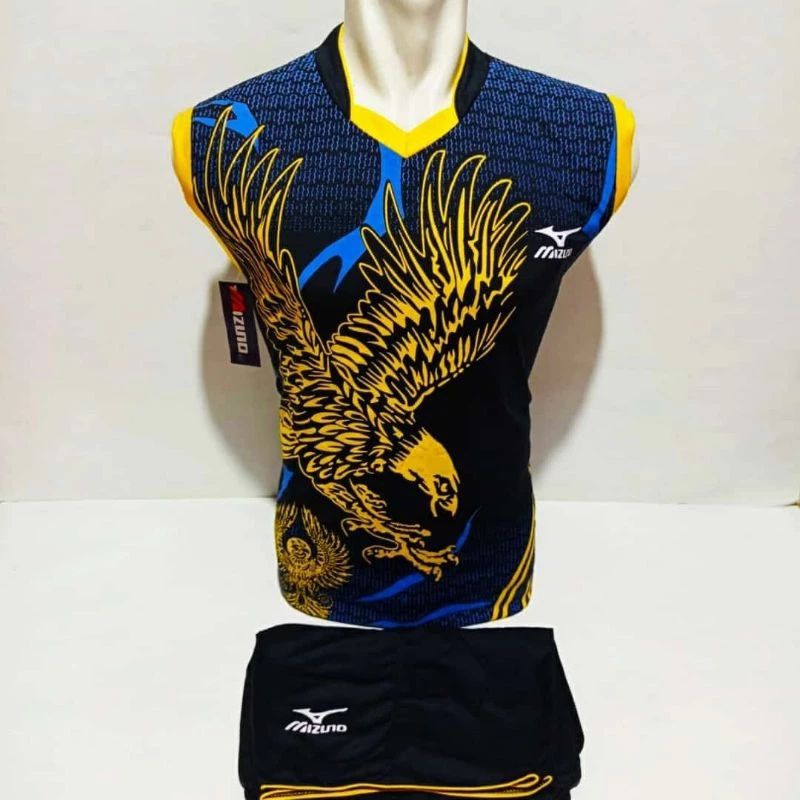 baju stelan olahraga VOLLY badminton baju singlet pria wanita
