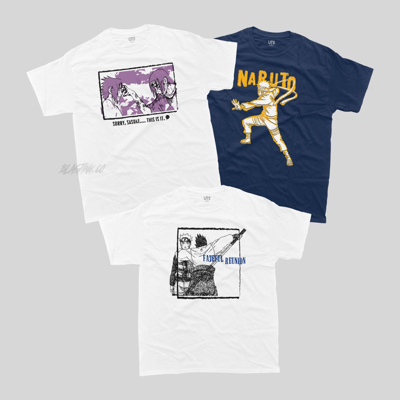 [KAOS ANIME] NARUTO X UNIQLO UT ARCHIVE | NARUTO SHIPPUDEN | BAJU ANIME | STREETWEAR