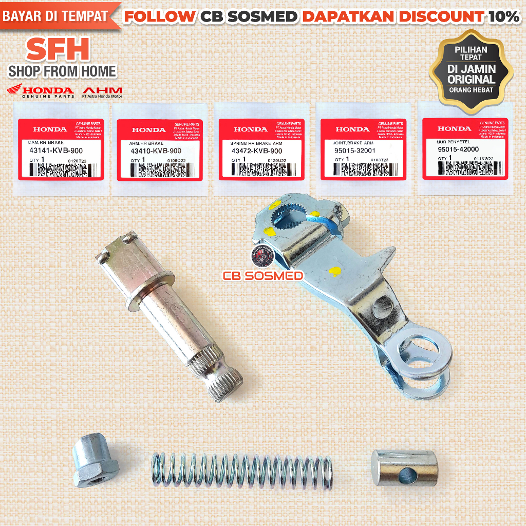 As Paha Rem Belakang Scoopy eSP K16 As Tuas Rem Belakang Scoopy eSP K93 Original Honda AHM 43141-KVB