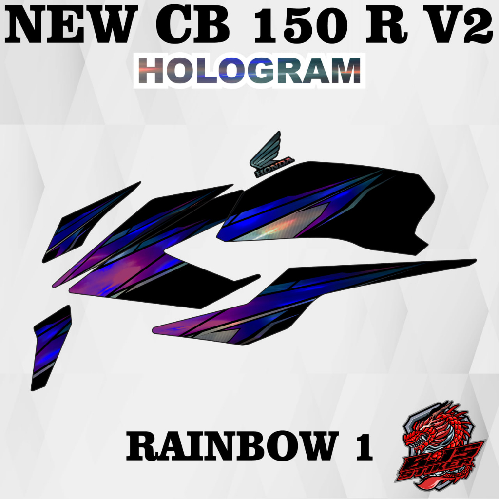 striping hologram new cb 150 r v2 new cb150r v2 rainbow 1 hologram