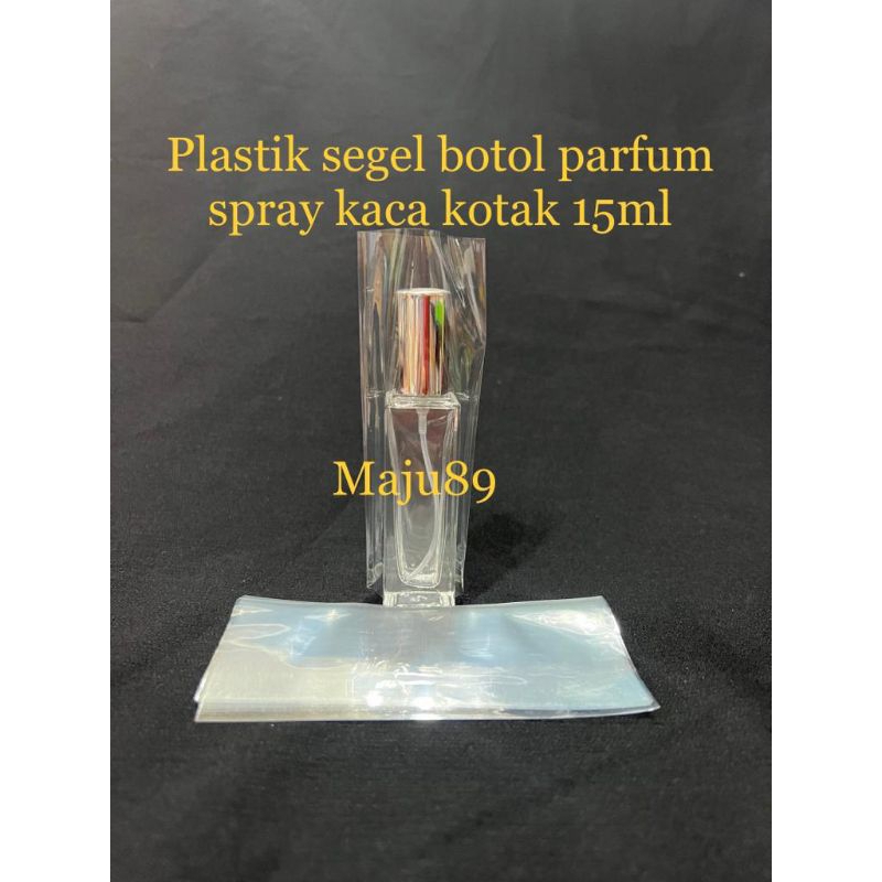 Plastik segel botol parfum 15ml model spray kotak