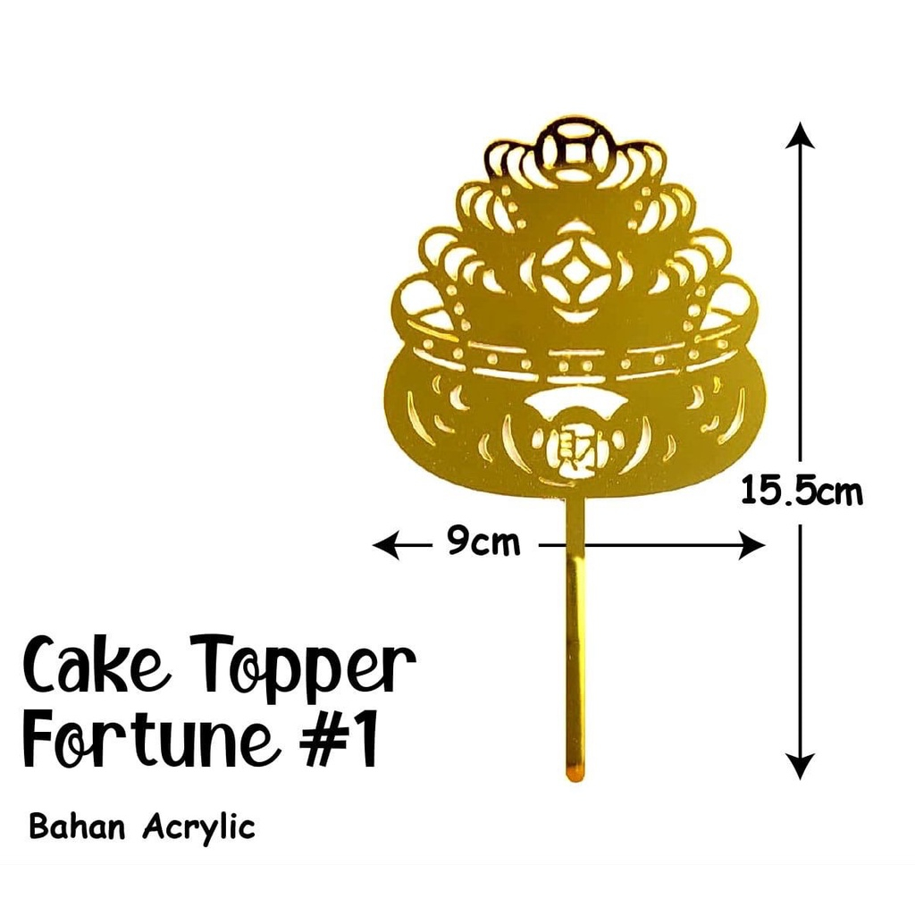 

CAKE TOPPER FORTUNE - HIASAN KUE ULANG TAHUN / HIASAN KUE LUNAR YEAR / IMLEK