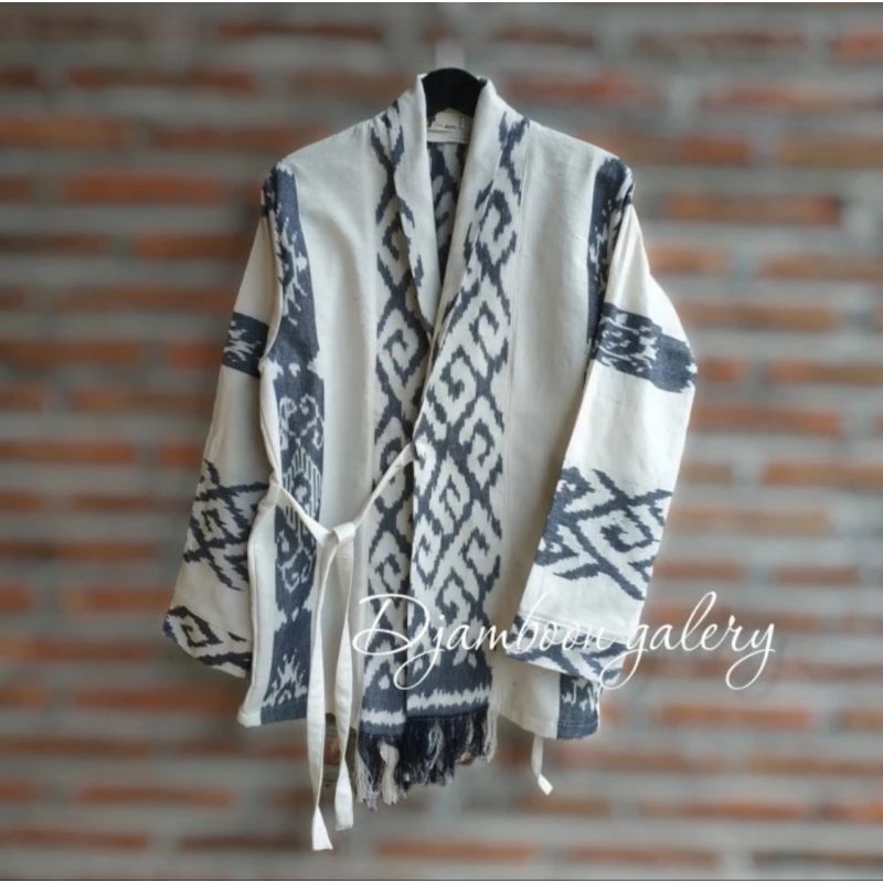 outer kimono jinbey toraja putih