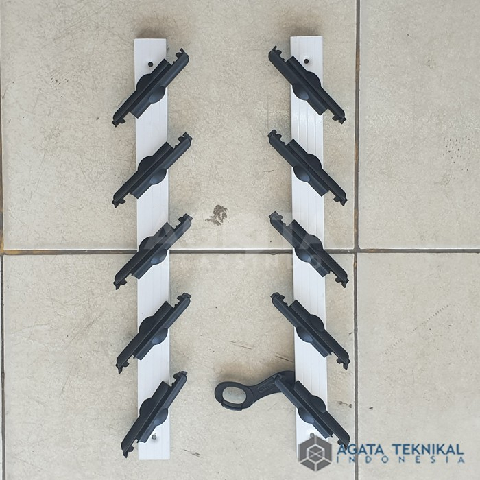 Rangka Jendela Nako Dicky Niki Premium - 4"/10cm - 5 Blades - Putih
