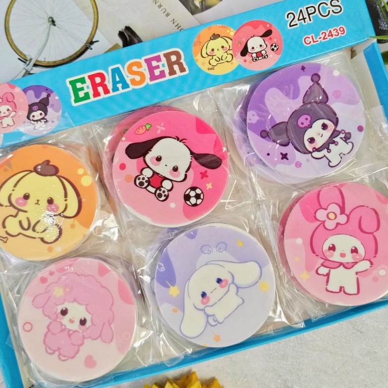 

Penghapus Sanrio bentuk Bulat Cute Lucu HARGA TERMURAH Favorit Anak / Eraser Sanrio Bulat Super Imut Unik Perlengkapan Sekolah Anak Kekinian Best Seller bisa Grosir dan COD