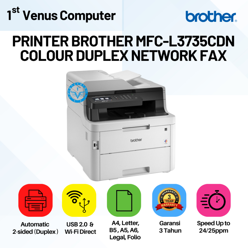 Printer Brother MFC-L3735CDN Colour Duplex Network Fax / MFC-3735cdn