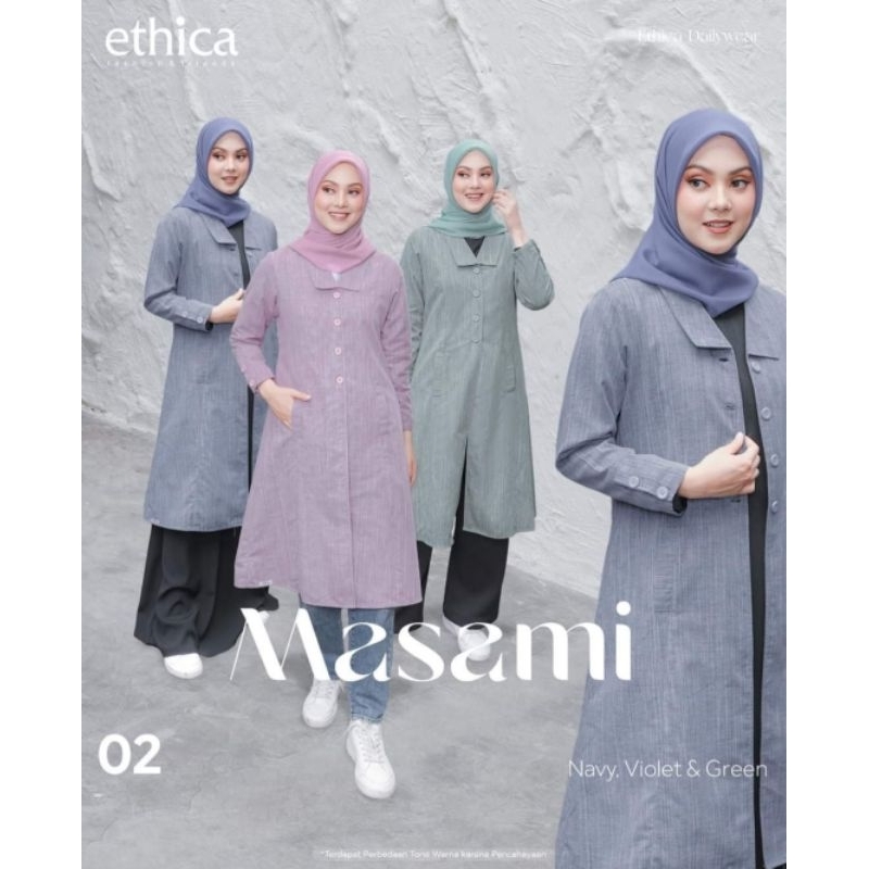 ETHICA MASAMI 02 OUTER CARDIGAN MUSLIMAH CASUAL ORIGINAL