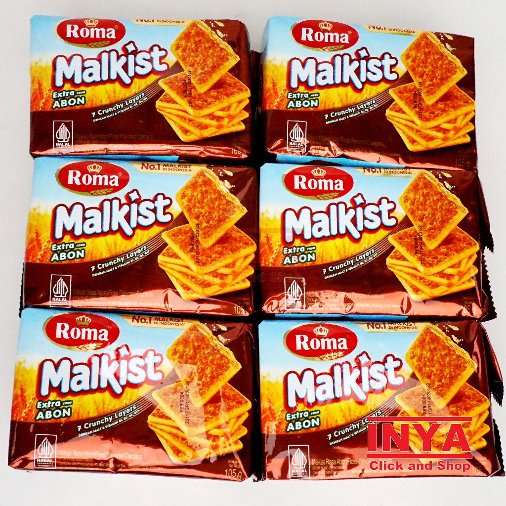 

Roma Malkist Extra Rasa Abon 6x105gr Pack - Biscuits