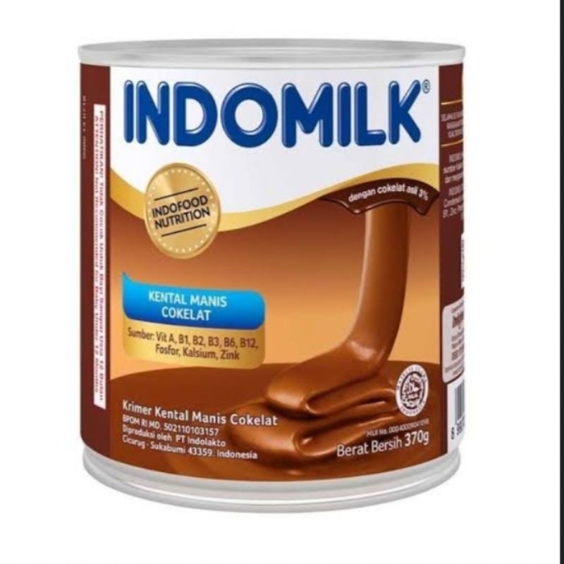 

INDOMILK KALENG SUSU KENTAL MANIS putih-coklat 370gram