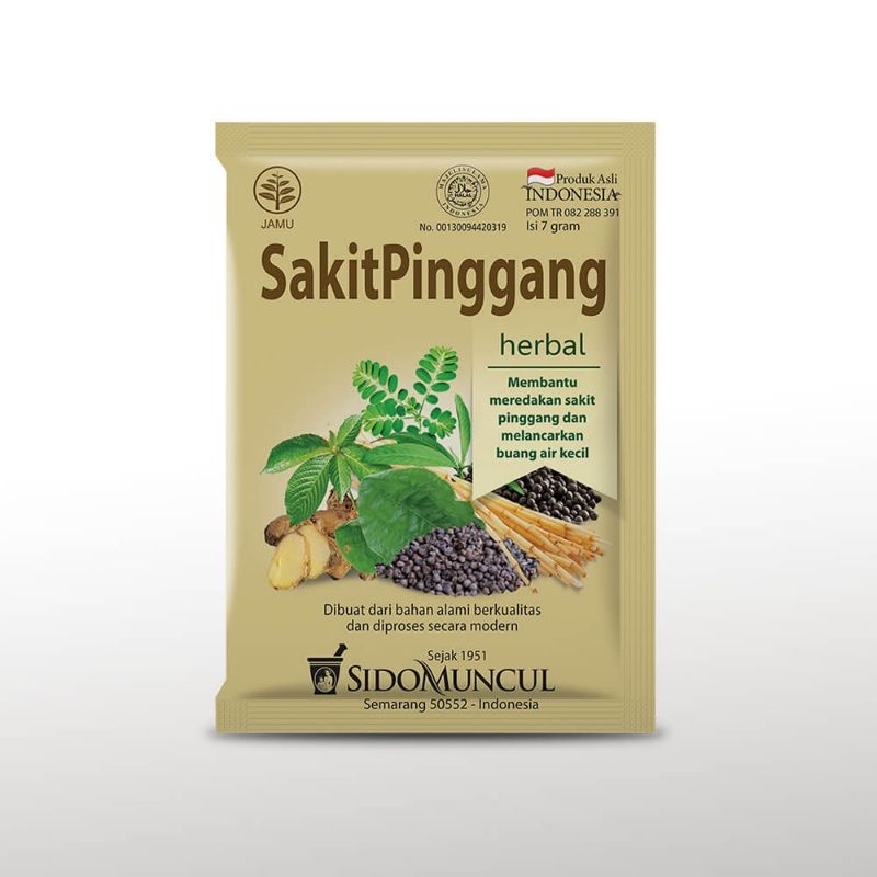 sidomuncul jamu sakit pinggang sachet