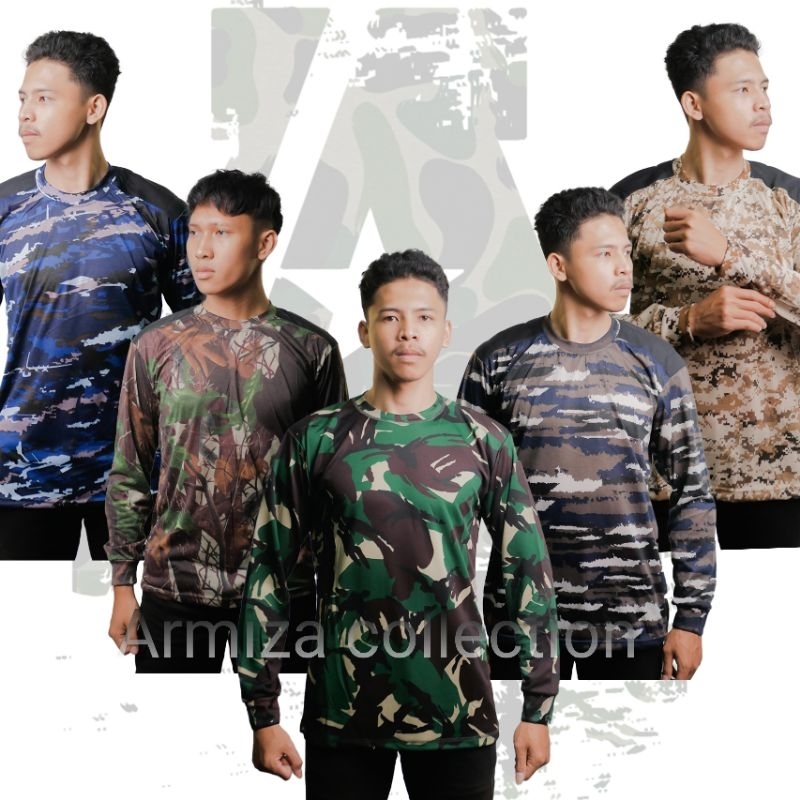 Kaos Loreng lengan panjang TNI Army terbaik