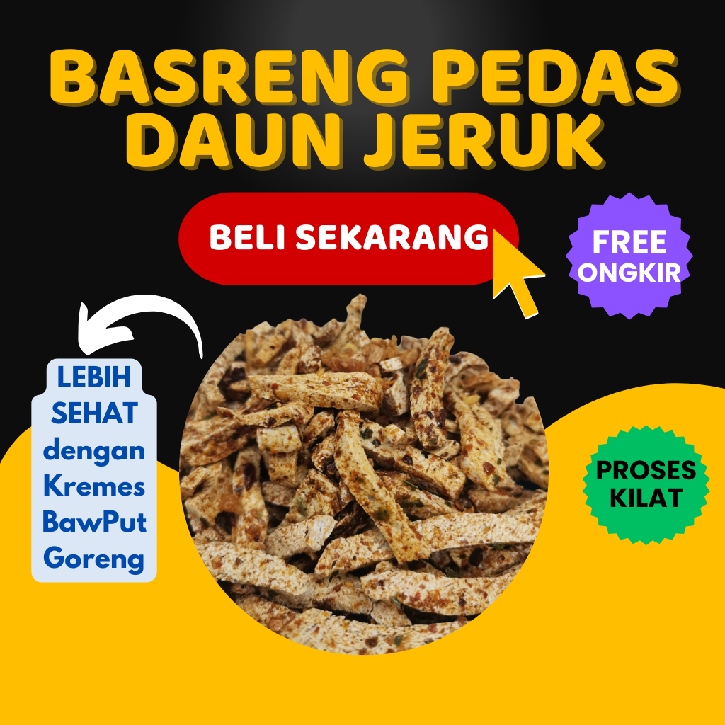 

Basreng Pedas Asin Daun Jeruk Gurih 200gr - Snack Basreng Stik - Makanan Ringan