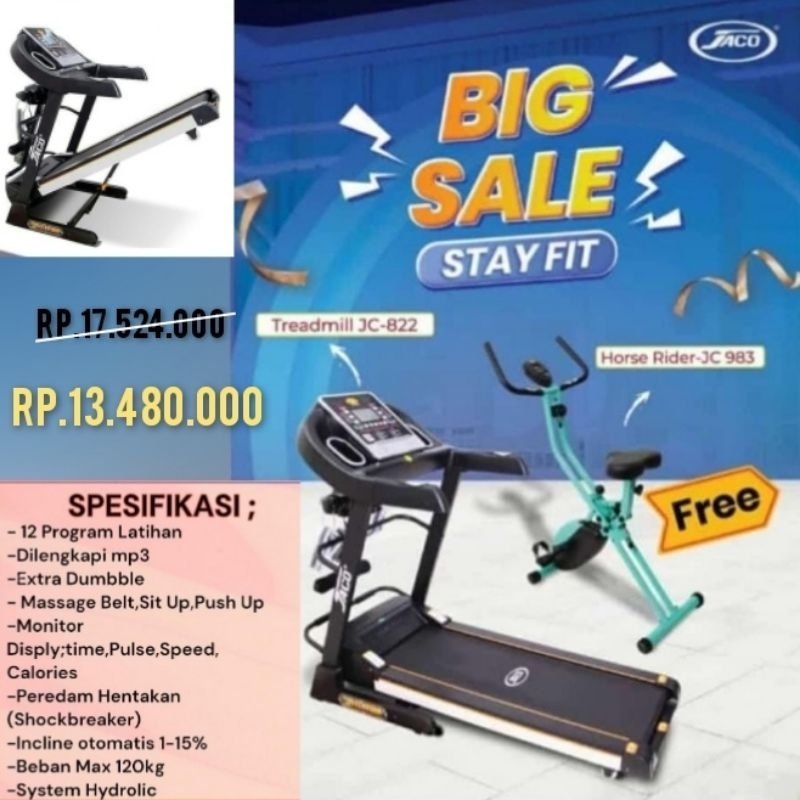 Treadmill Asli Jaco Jc822