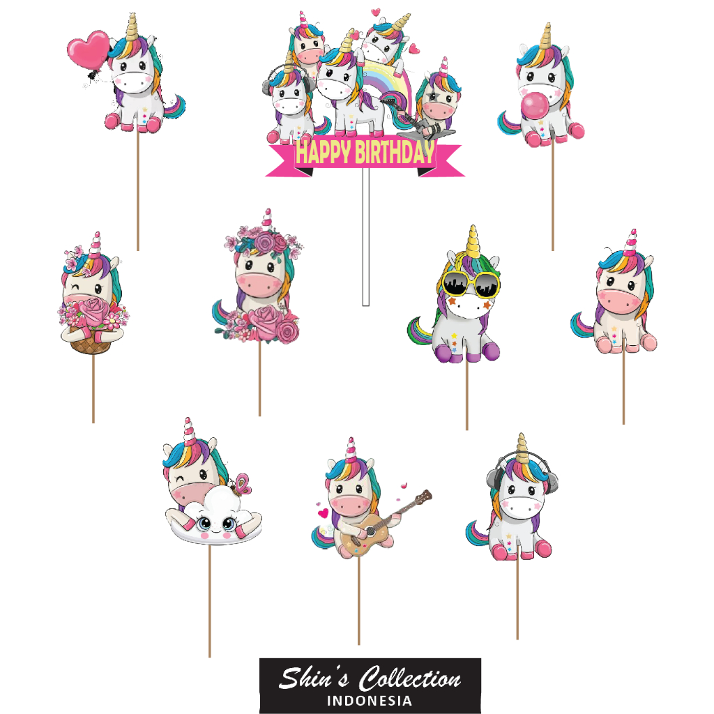 Cake topper baby unicorn