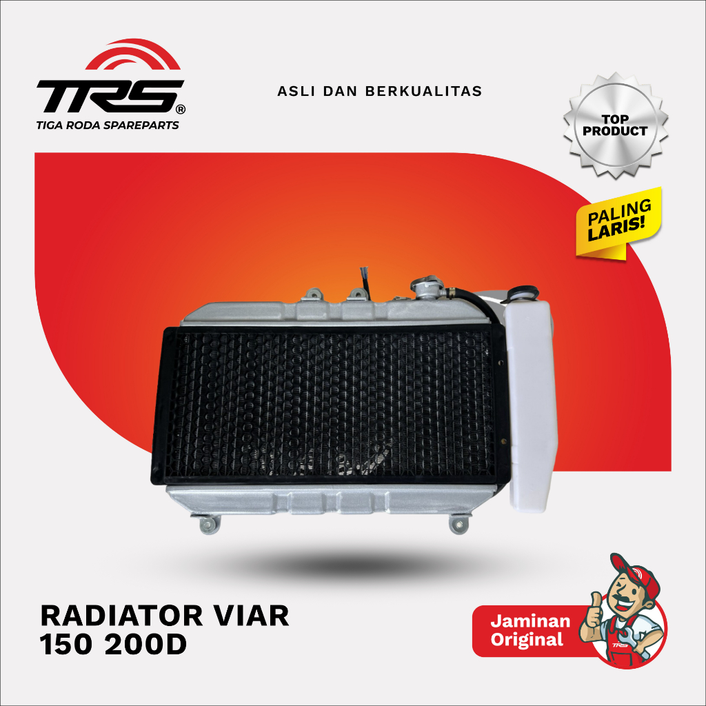 Radiator Motor Roda Tiga Viar 150cc 200cc Dudukan Atas Bawah Pendingin Mesin
