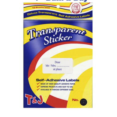 

TRANSPARAN Label 38 X 75mm no.121 Tom and Jerry Sticker ATK1434TJ