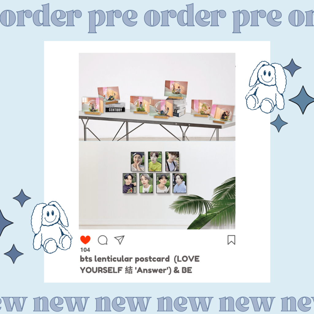 [PRE - ORDER] BTS LENTICULAR POSTCARD AND PHOTOCARD LOVE YOURSELF 'ANSWER' & BE