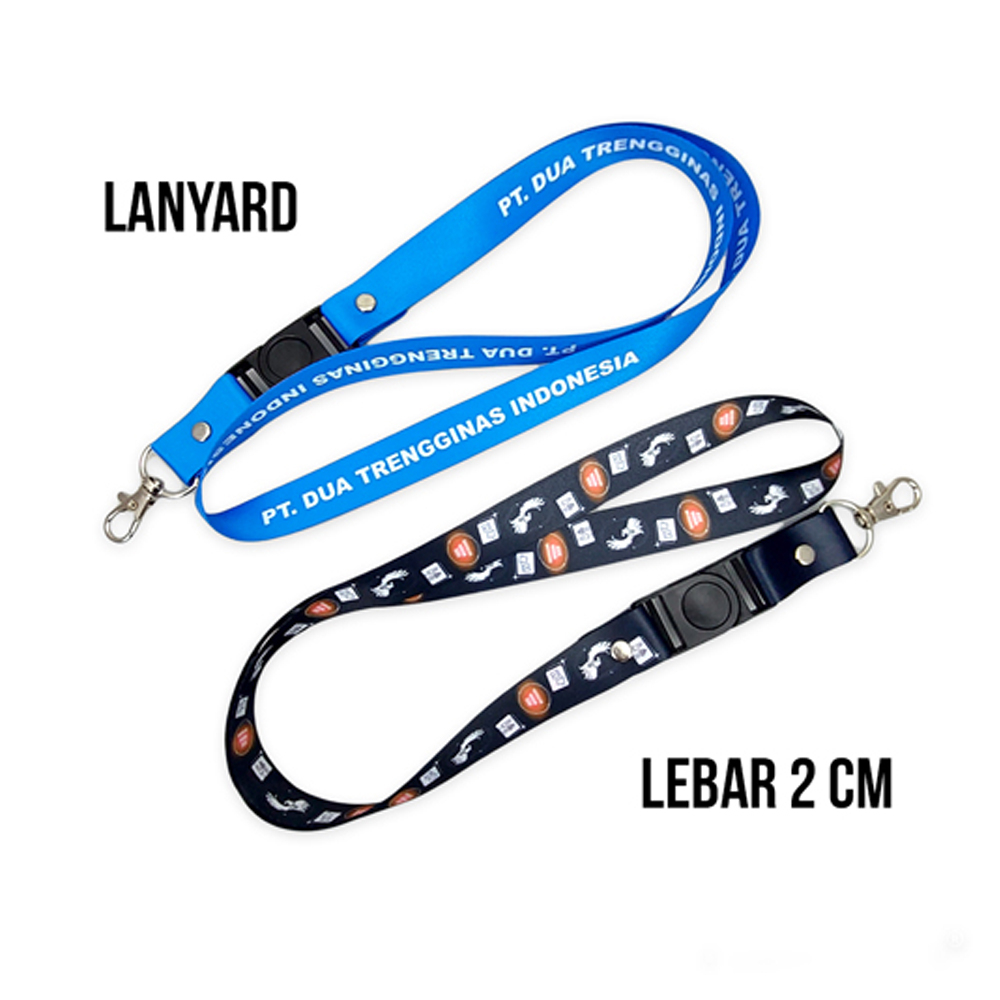 

LANYARD PRINT SUBLIM FULL COLOR DAN SABLON 2 CM TALI GANTUNGAN ID CARD NAME TAG 2 SISI