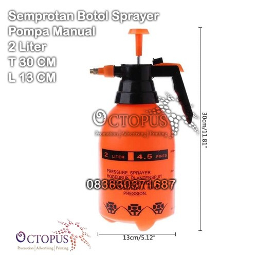 Semprotan Botol Sprayer Pompa Manual 2 Liter