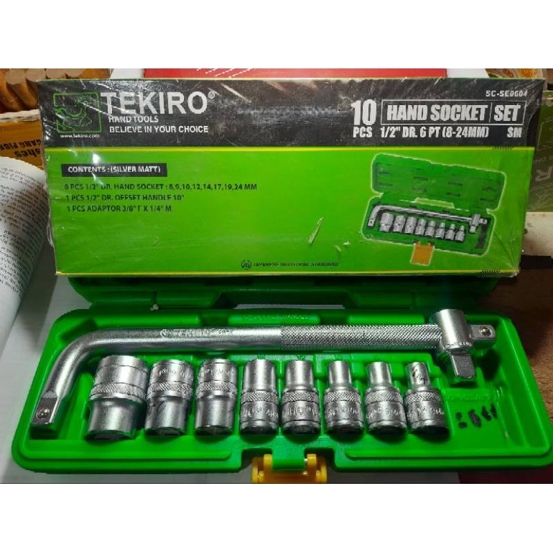 1set kunci sok 10pcs tekiro 1/2.