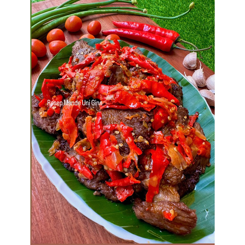 

Dendeng Balado Daging Sapi Resep Mande Uni Gina 350gr