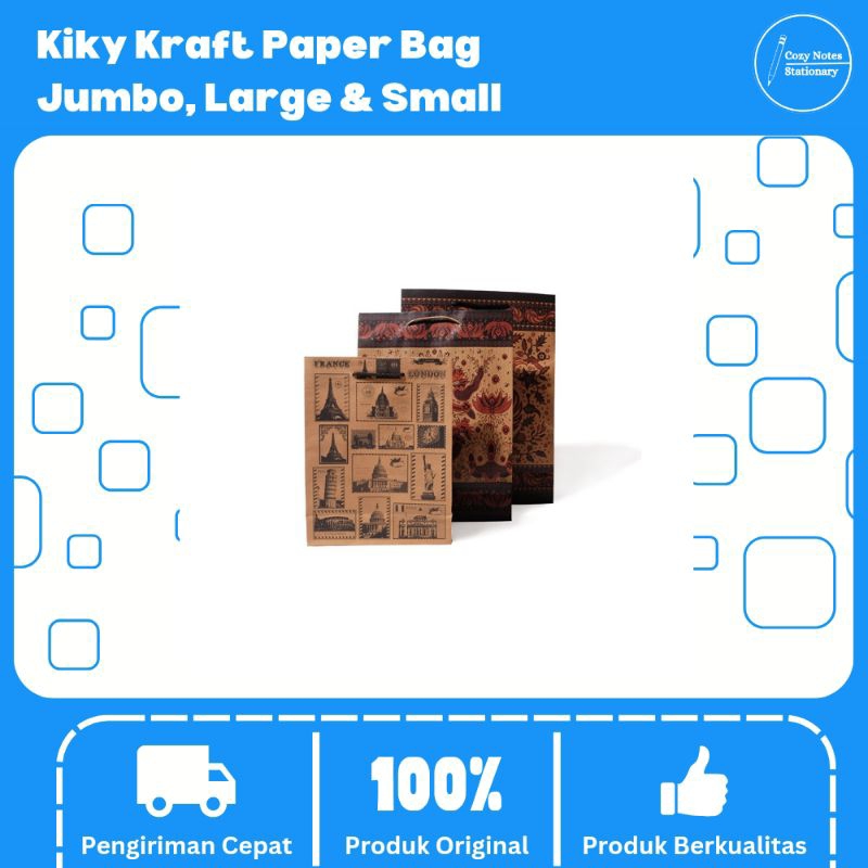 

Kiky Kraft Paper Bag Jumbo, Large & Small - Paper bag - Tas Kertas Cantik - Tas Kertas untuk hadiah