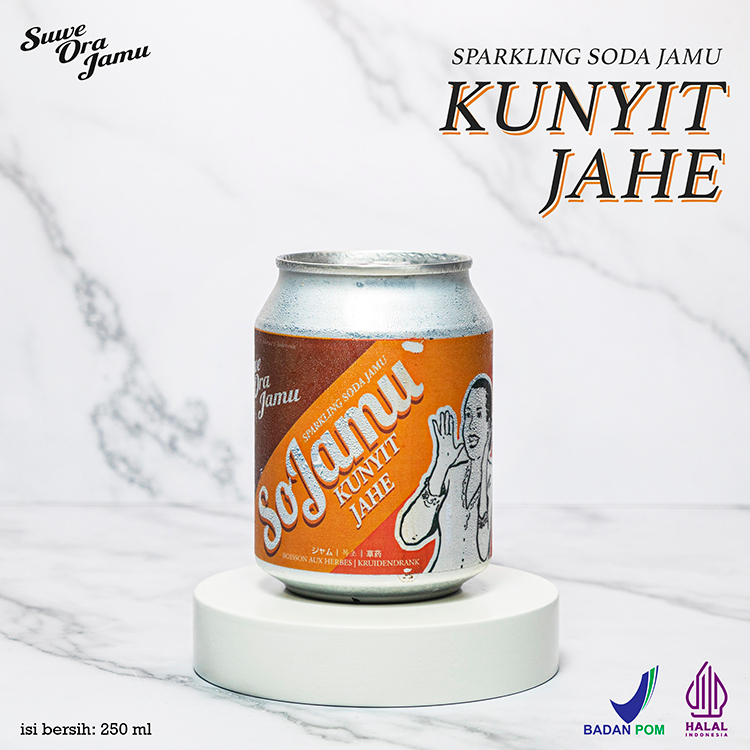 

Sparkling Soda Jamu Kunyit Jahe - Suwe Ora Jamu (250 ml)