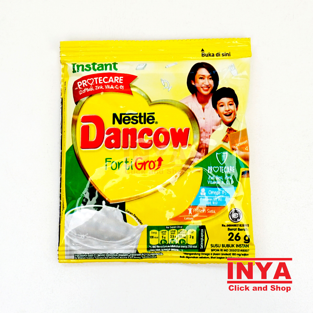 

Nestle Dancow FortiGro 26gr Sachet - Susu Bubuk - Milk Powder