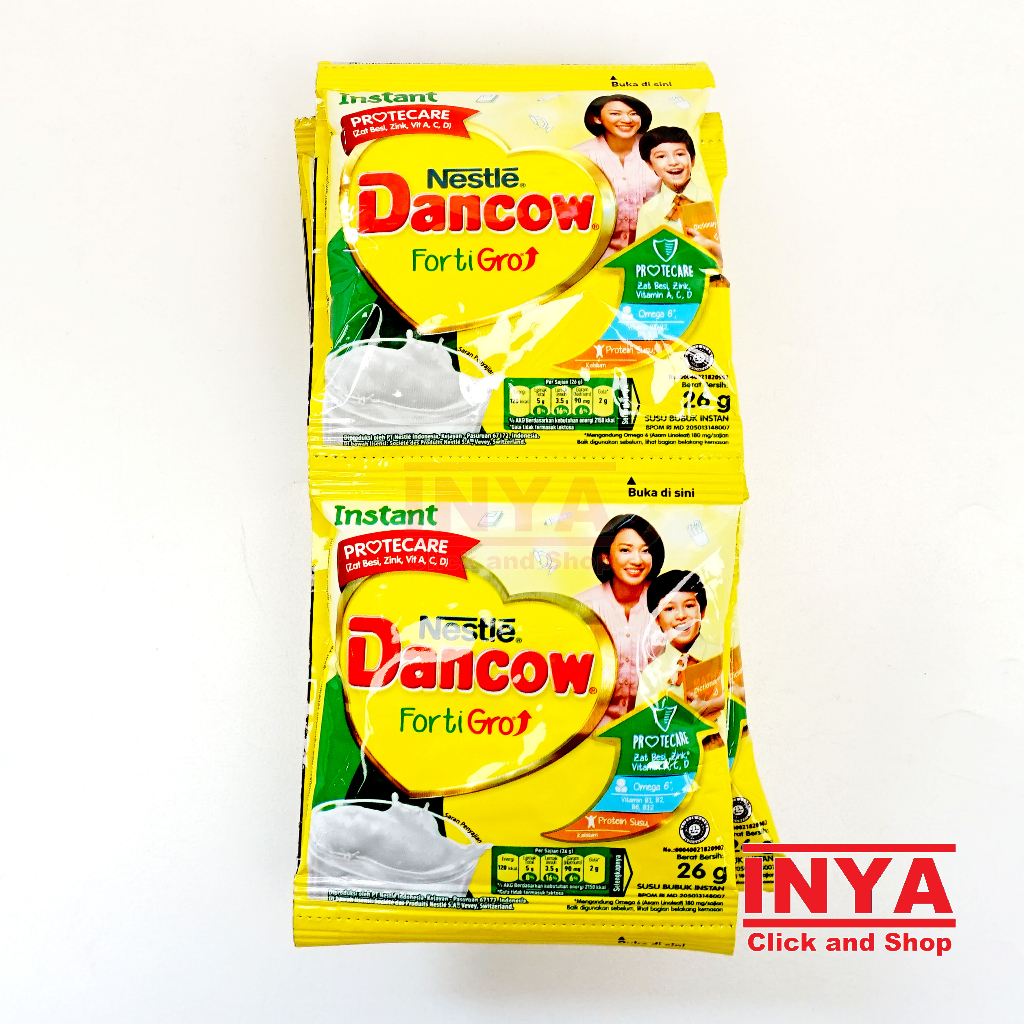 

Nestle Dancow FortiGro 10x26gr Renceng - Susu Bubuk - Milk Powder