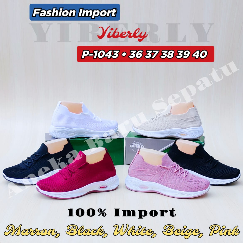 Sepatu Rajut Wanita Dewasa Model Tali Yiberly P-1043 & P-1037
