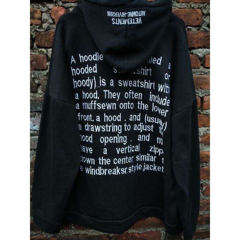 hoodie vetements definition hoodie full bordir