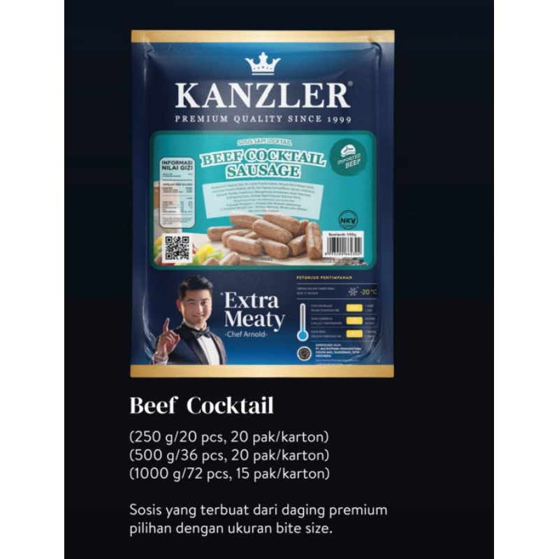 

Kanzler Beef Cocktail Sausage 500gr