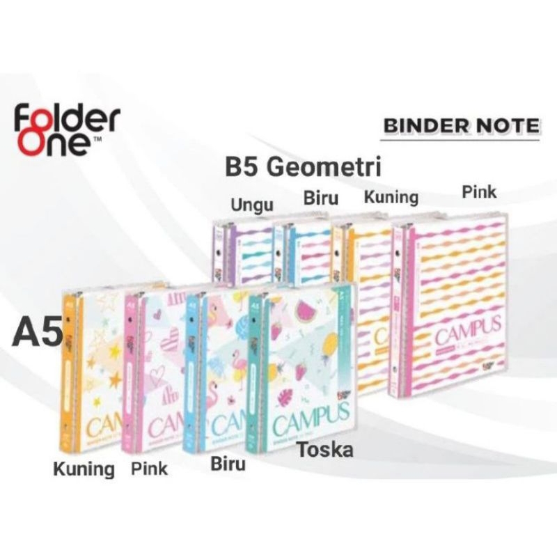 

Binder Note B5 Folder One / Buku Note Ring Loose Leaf