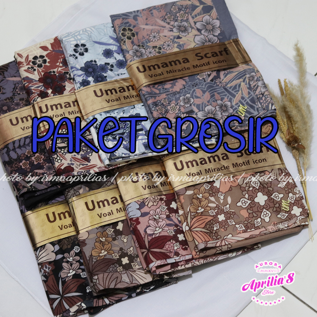 Paket 10 Lembar Kain Voal Miracle Motif Premium Ukuran 110x110 cm, Bahan Lembut dan Tidak Tembus Pan
