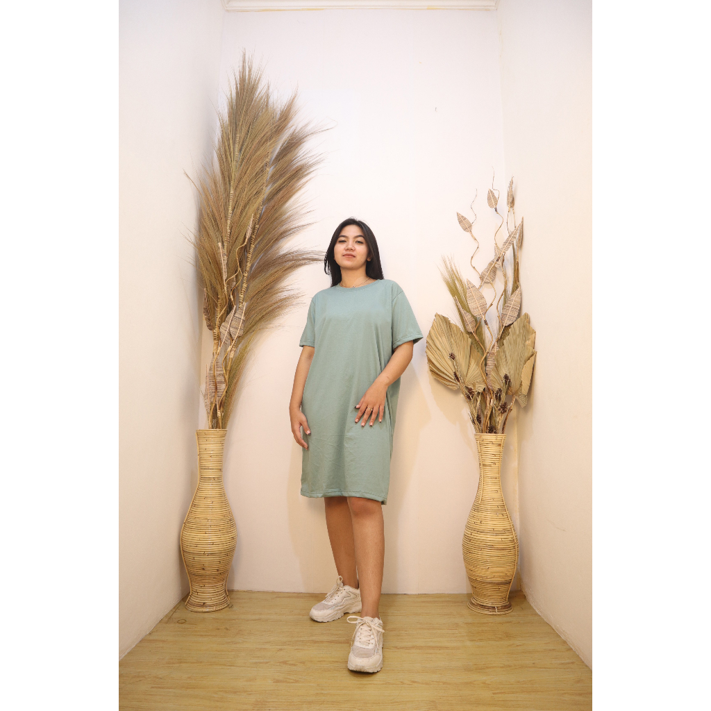 Daster Kaos Jumbo katun Combed Polos